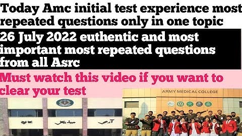 Amc important questions for tomorrow initial test#amc