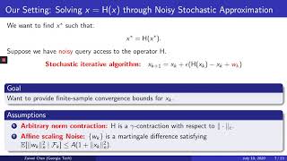 Finite-Sample Analysis of Stochastic Approximation Using Smooth Convex Envelopes