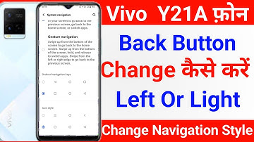 Vivo Y21A Back Button Change Kaise Kare | How To Change Back Button On Vivo Y21A