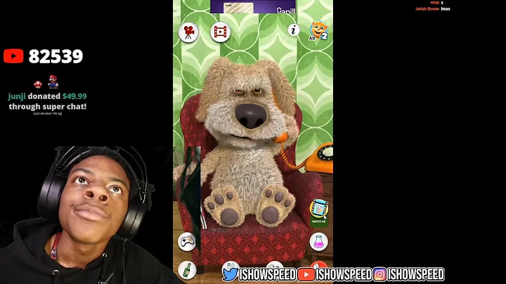 Talking Ben Makes iShowSpeed PC Fall On His Head.. 😂