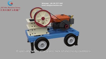 Small mobile diesel engine jaw crusher