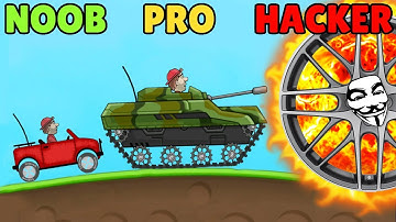 NOOB vs PRO vs HACKER in Hill Climb Racing