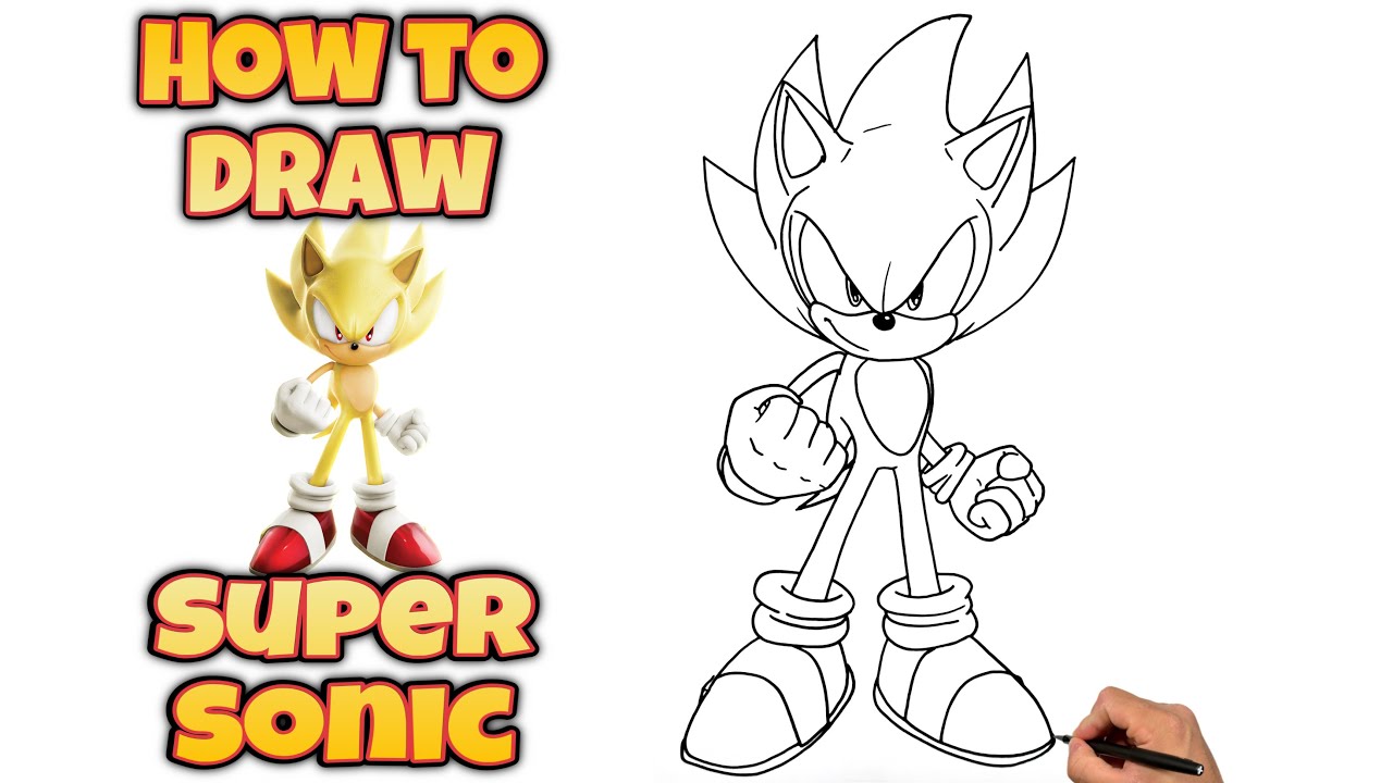 How To Draw SUPER SONIC | Step by Step | Sonic The Hedgehog #drawing # ...