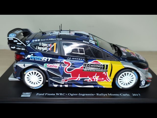 Modèle Réduit Ford Fiesta WRC Sébastien Ogier Montecarlo 2017 - Échelle 1:24 - Hachette - Neuf