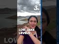 Visible lower water levels at Lake Mead