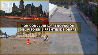 Peatonalización del Zócalo, concluyen el retiro del asfalto en 2 frentes de obra, CDMX
