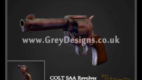 High Poly COLT Revolver 3d animation.