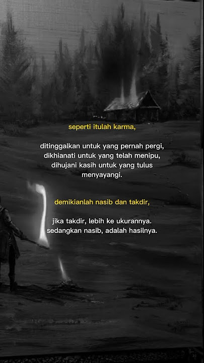 karma, takdir dan nasib adalah hal yang berbeda #karma #quotes #motivasi