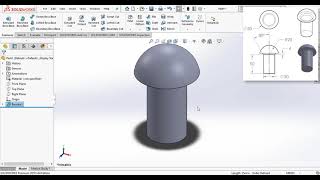 Celebrity Design Rivet Head in SolidWorks Profile