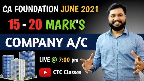 CA Foundation Company Accounts l CTC Classes