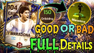 I TEST FREE MARADONA🔥☠️ || GOOD OR BAD FULL DETAILS REVIEW IN EA FC MOBILE 25