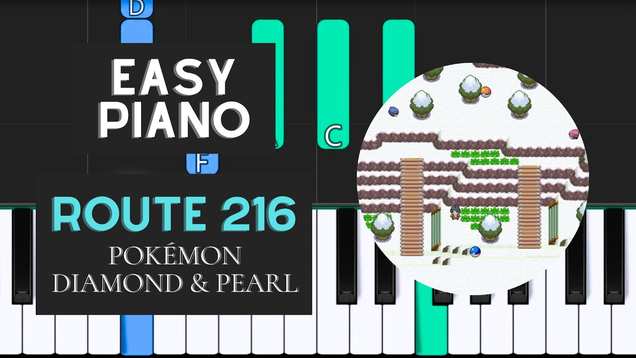 Route 216 (EASY Piano Tutorial) - Pokémon Diamond and Pearl