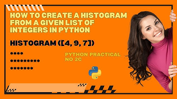 How to Create a histogram from a given list of integers in Python || BSCIT Python Praticals✅✨