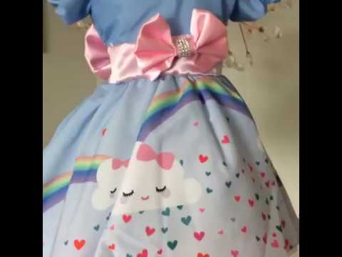 vestido do tema chuva de benção