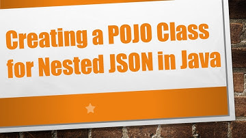 Creating a POJO Class for Nested JSON in Java