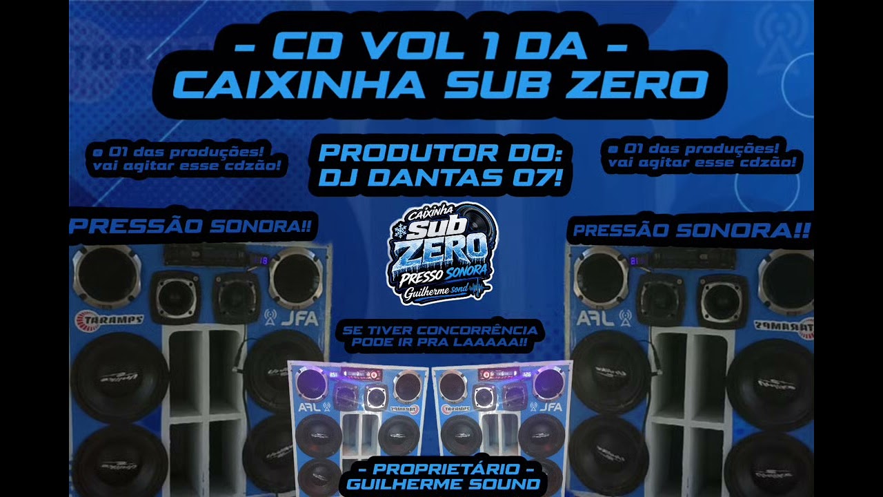 CD CAIXINHA SUB ZERO - 2026 - VOL 1 - (PRODUTOR DJ DANTAS 07