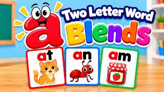 Two Letter Word Blending for Kids | Letter A Phonics Lesson