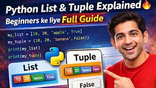 Python List &amp; Tuple Explained 🔥 | Beginners ke liye Full Guide (Hindi) 2026