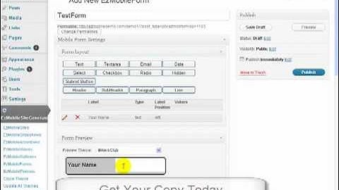 EzMobileSiteGenerator - Custom Forms for mobile websites