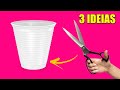 3 ideias com copo descartável/DIY rápido e fácil❤️