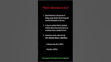 What is Abstraction in Java