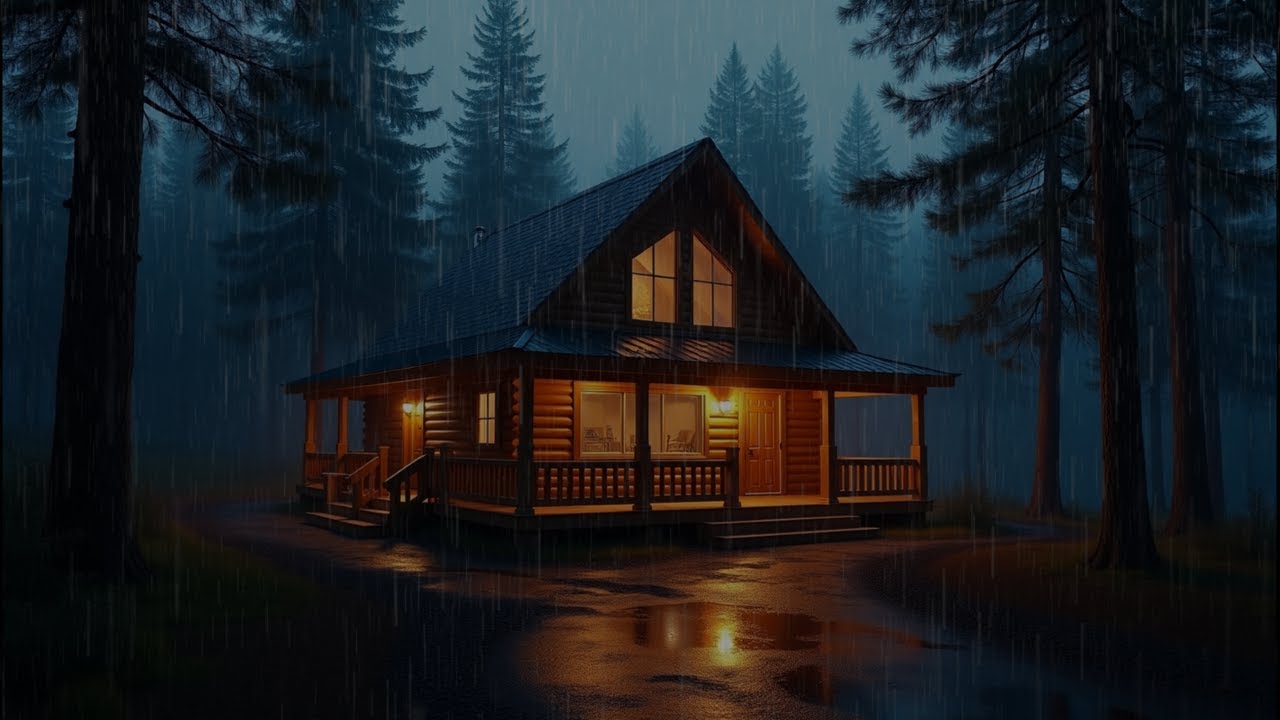 The Best Autumn Rainfall at the Forest Cabin🌧️🌲 Sleep Deeply with Rain Sounds