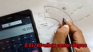 Find out radius of elbow