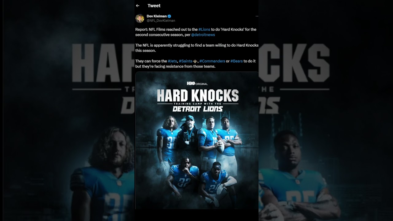 The Detroit Lions Are Asked To Be On Second Straight Season Of NFL's Hard Knocks