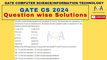 GATE CSE 2024 | Set 2 | Question: 36 | OS | Solved GATE CS PYQS