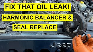 Jeep Wrangler Chrysler 3.8L Harmonic Balancer & Front Main Seal Replacement -  Step-by-Step