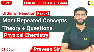 Order of Reaction | Chemical Kinetics | Most Repeated Concept | Physical Chemistry