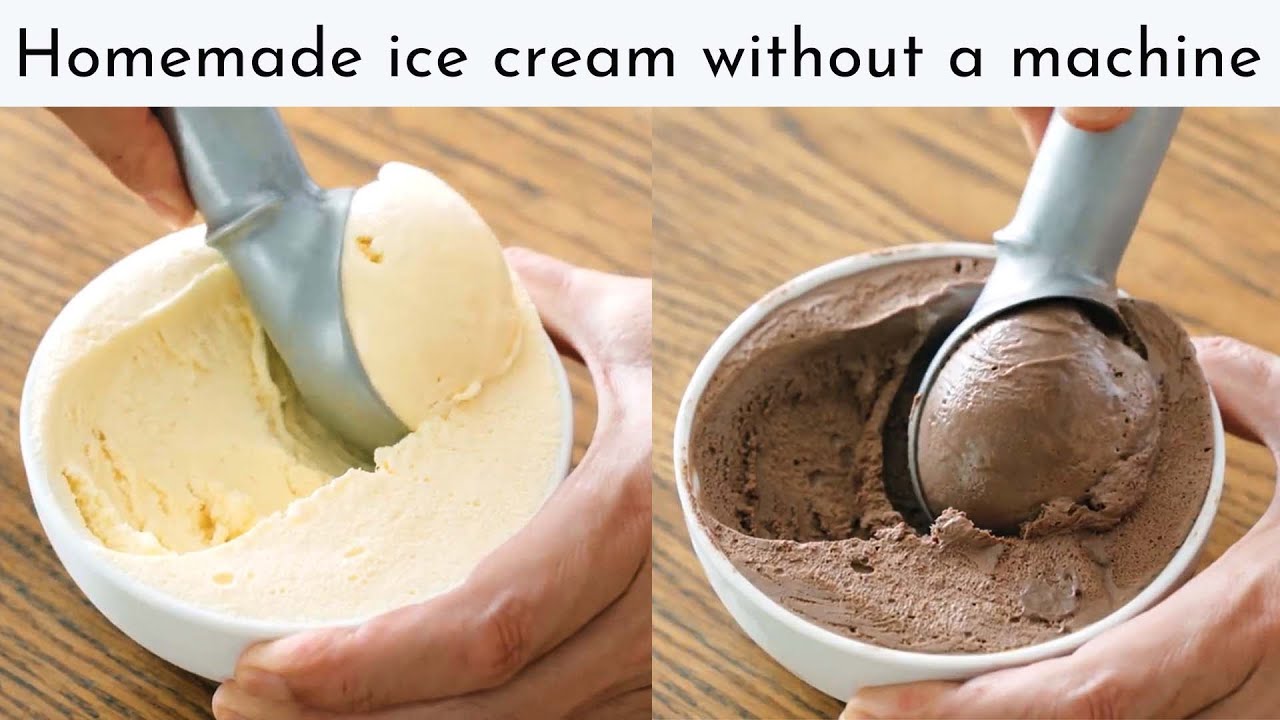 Homemade chocolate ice cream  only one egg without a machine