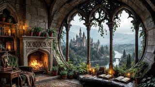 Castle Reading Chamber 🏰📚 Soft Fireplace Ambience for Calm Focus & Study - 4K screenshot 5