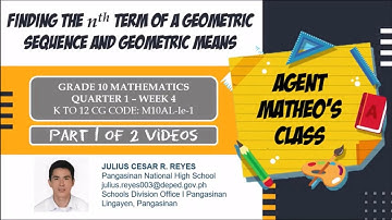 Math 10 Q1 Week 4 (1 of 2) - Nth Term of Geometric Sequence and Geometric Mean