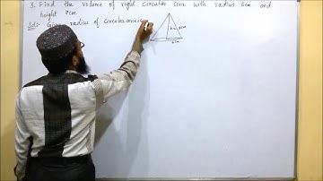 Find the volume of right circular cone with radius 6cm and height 7cm