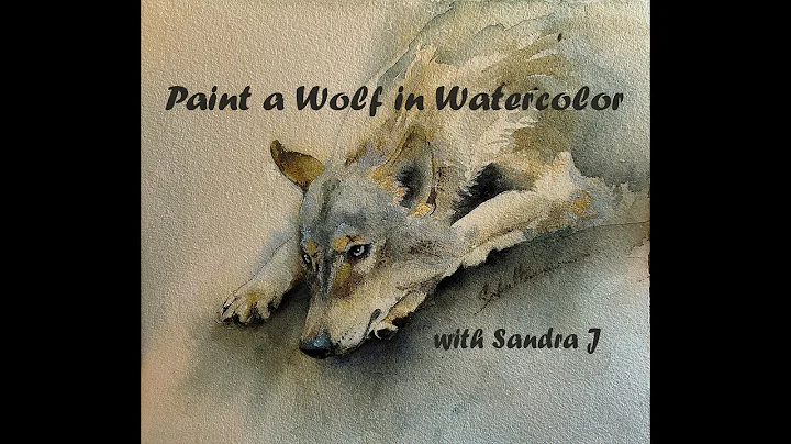 Paint a timber wolf in watercolor. Here are some p...