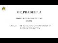 Mr.Pradeep.A | Lecturer | Information Technology | DISTRIBUTED COMPUTING-CS3551- UNIT 2.3