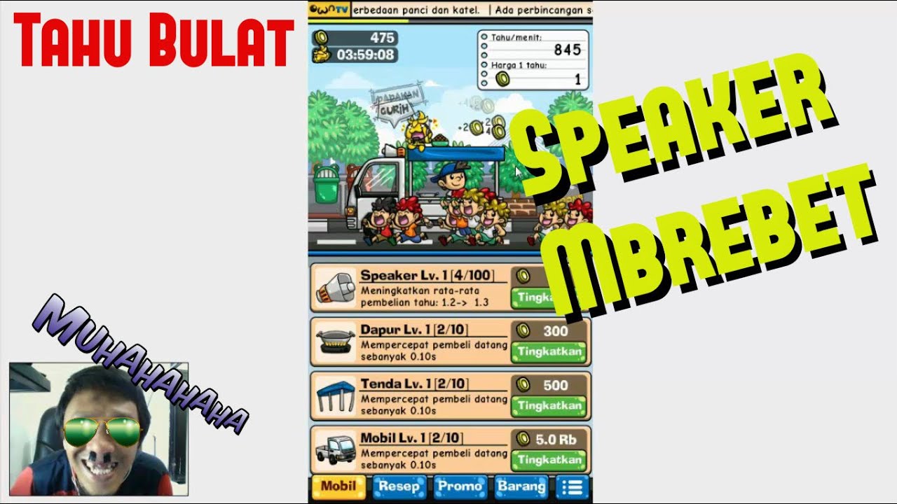 SPEAKER E MBREBET MBREBET Tahu Bulat Game Android Cak Lemper