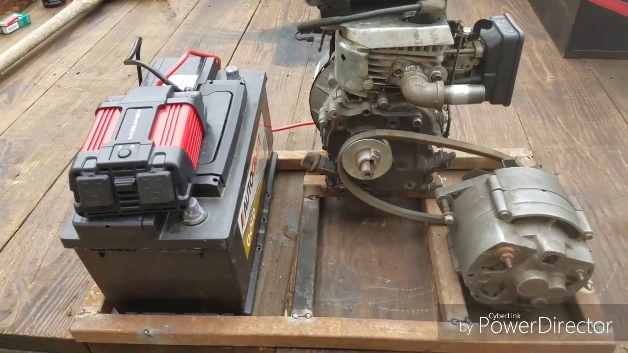 Homemade Generator Using Car Alternator And An Inverter Pt 1 Youtube Car Alternator Homemade Generator Alternator