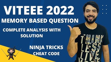 VITEEE 2022 |COMPLETE PAPER ANALYSIS WITH SOLUTION 30 JUNE #viteee#viteee2022#jee#jee2022