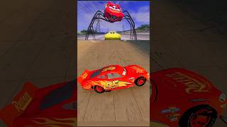 Red Lightning McQueen vs GIANT Monster Spider Car – Can He Escape? 🔥😱