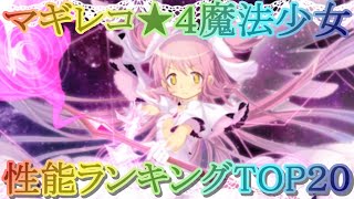 【マギレコ】おにへい調べ★４魔法少女性能ランキングＴＯＰ２０(2022/06/30)【マギアレコード】