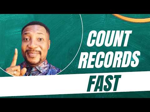 How to Count Records in Excel
