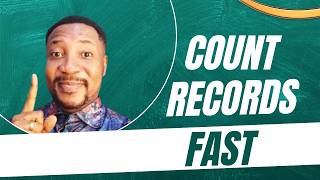 How to Count Records in Excel