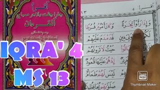 IQRA' 4 MS 13 IQRA' 4 MS 13