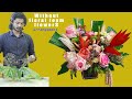 How to make easy flowers bouquet for the table. Without floral foam flower bouquet arrangement