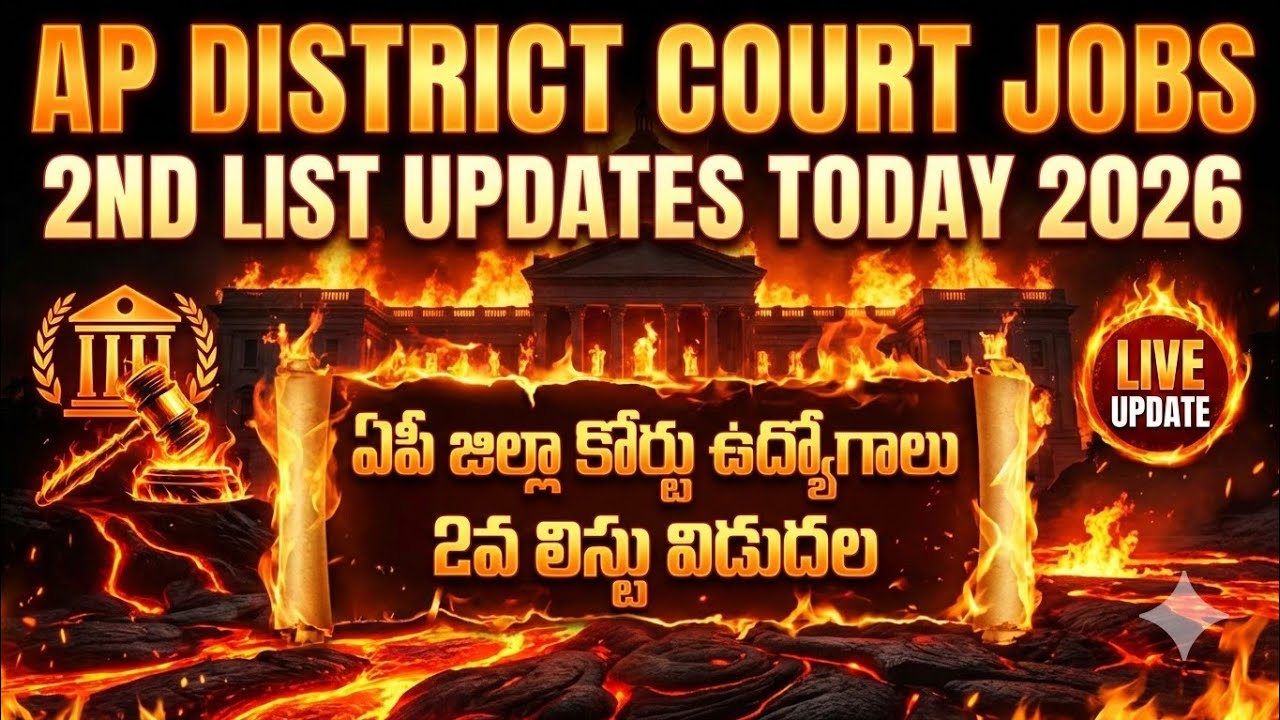 AP District Court Jobs 2nd List Updates Today 2026 | ఏపీ జిల్లా కోర్టు ఉద్యోగాలు 2వ లిస్టు విడుదల 26