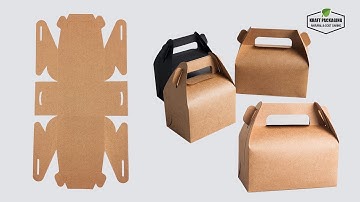Easy fold brown and black Kraft glabe boxes candy favor gift packaging box