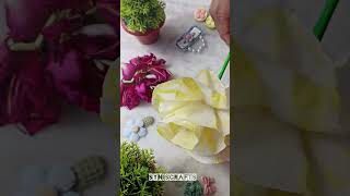 Tissue Paper Flower Making Tutorial 🌸 #tissuepaperflower #viralshort #easyflowermaking #shortsfeed