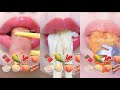 ASMR EMOJI FOOD MUKBANG REAL SOUND 레인보우 이모지먹방